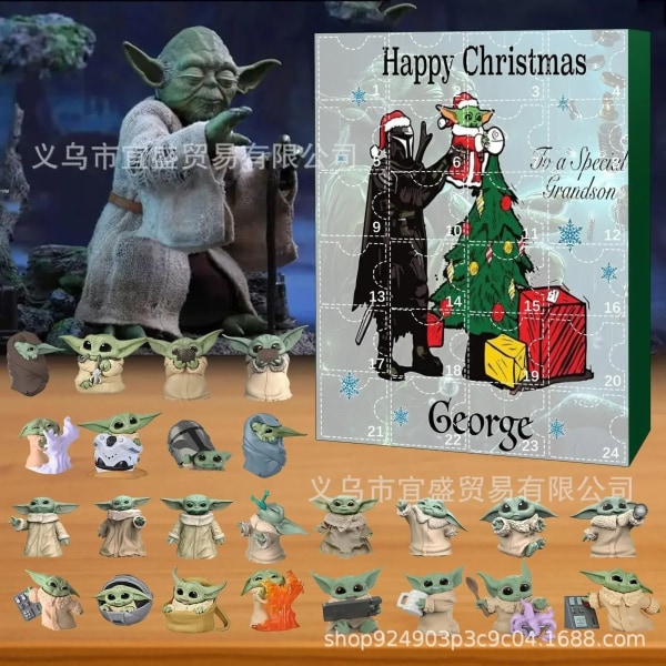 Star Wars Yoda Barn Blind Eske Overraskelse Gave Jule Advent Kalender