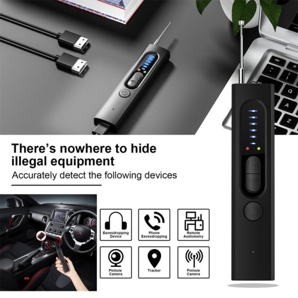 Full Range Kamera Hidden Finder Anti Spy Bug Listening Device GPS Tracker RF Trådlös Signal Scanner