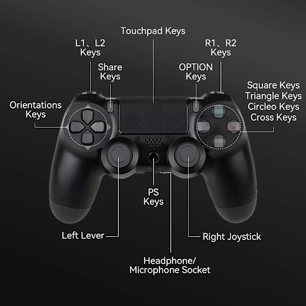 Professionel Trådløs Bluetooth Controller Grip, Somatic Vibration, Trigger Feedback, Ferie gaver