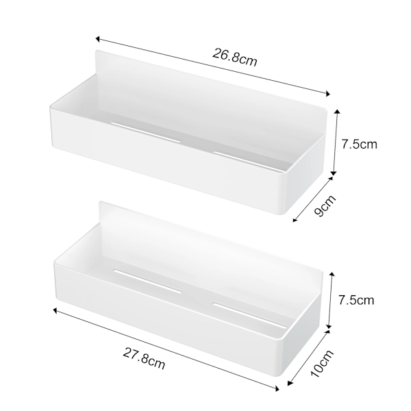 2 stykke Hvid Plast Magnetisk Køkken Reoler Køleskab Side Arrangør