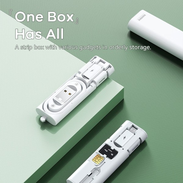 4in1 USB C Kabel Til USB Type C for Macbook Iphone Rask Lading Data Wire Micro Lightning Kabel sett Med boks holder