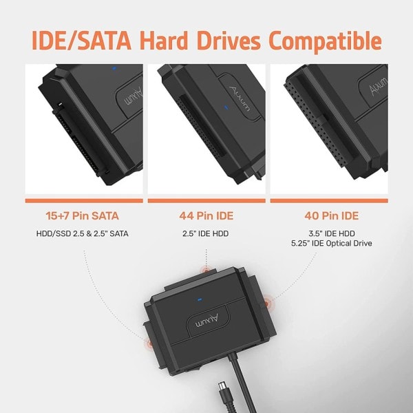 SATA til USB IDE Adapter USB 3.0 Sata 2.5/3.5/5.25 Tommer HDD SSD Hard Disk Drive Data Transfer Converter