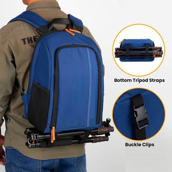 Hane Large Capacity Kamera Ryggsäckar Utomhus Shooting Ryggsäck Nylon Vattentät Stötsäker DSLR