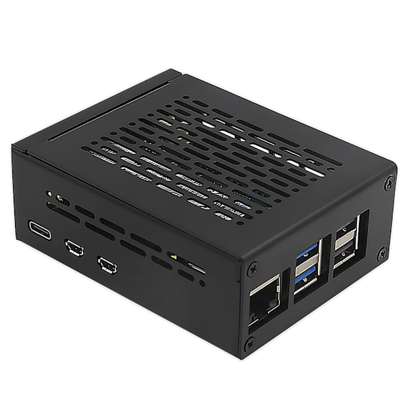 Geekbord Vadelma Pi 5 kotelo (P579-V2) | tuki PCIe M.2 NVMe SSD Shield Top X1001 / X1003 / X1000 / X1004  Aktiivinen jäähdytin