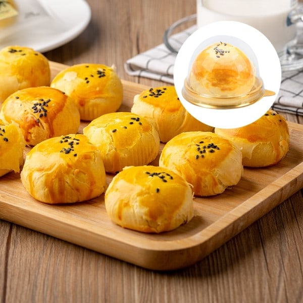 Mini Dessert Tårta Låda Behållare Transparent Muffin Konditori Bakning Förpackning Lådor
