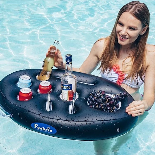 Sommar Hav Hink Mugg Hållare Uppblåsbar Pool Strand Sim Lek Familj Fest Flytare Öl Dricka Bricka Kylare Bord Leksaks Tillbehör