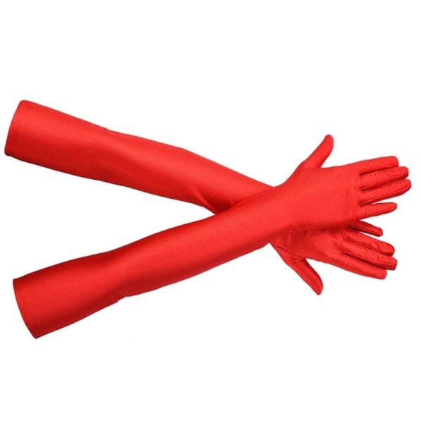 Kvinnor Tjejer Hög Elastisk Spandex Armbåge Sol Skydd Handskar Fest Nattklubb Bröllop Föreställning