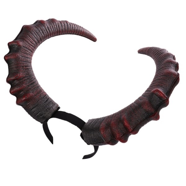 Gootti Halloween Cosplay hius asusteet realistinen musta punainen pitkä devils sarvi pääpanta