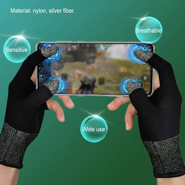 2 delar finger tumme ärm handskar för spelare icke repor