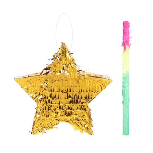 Kultainen Tähti Pinata Juhla Fiesta Pinata Perinteinen Tähti Pinata Käsintehty Pinata Tikkulla