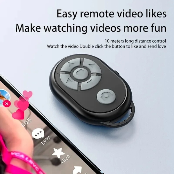 Bluetooth fjernbetjening til iPhone Xiaomi IOS Android telefon