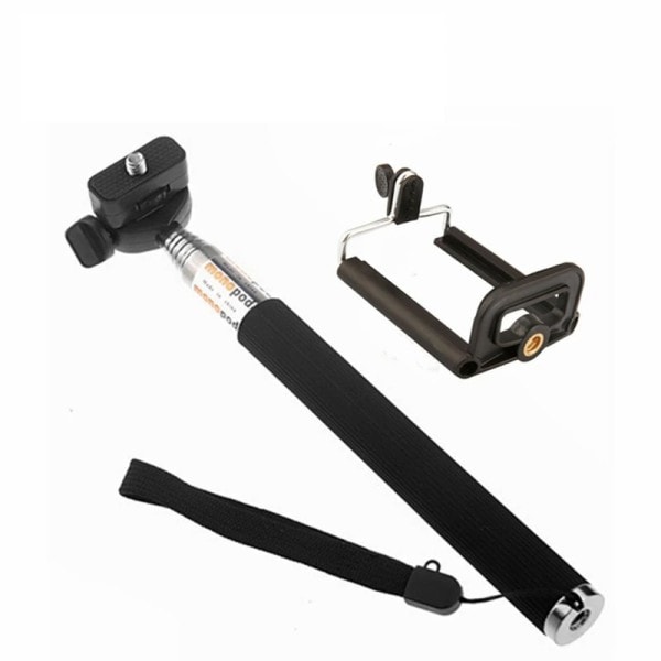 Utdragbar Handhållen  Selfie Stick Monopod + Mount Adapter