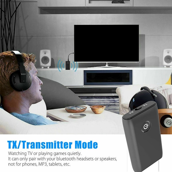 2 i 1 Trådløs Bluetooth 5.0 sender modtager