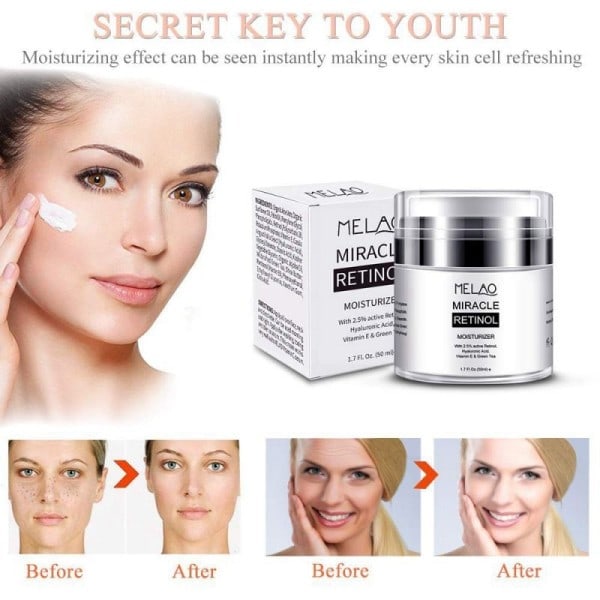 Retinol fuktighetskräm kräm för anti åldrande och minskar rynkor fina linjer hudvård