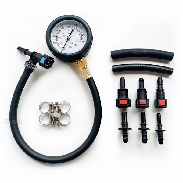 Bränsle tryck test sats - bränsle tryck mätare - 0-100PSI bränsle insprutning pump tryckprovare mätare kit