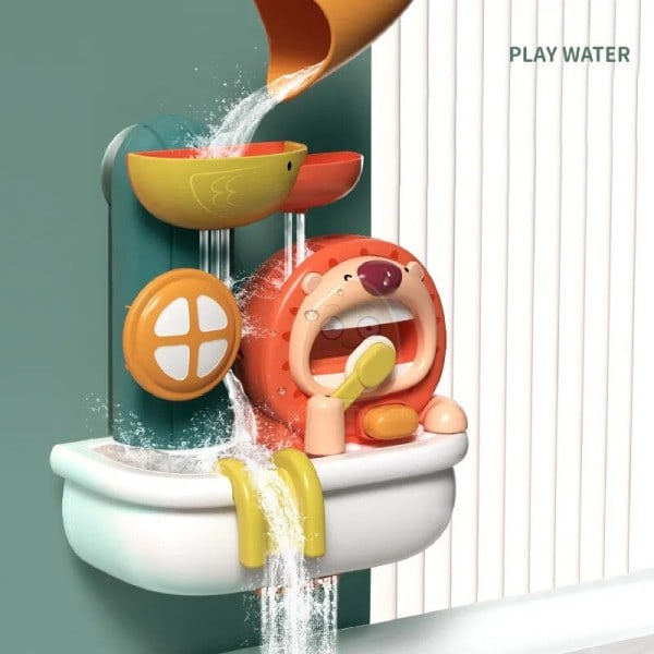 Dusch Spray Leka Vatten Bubbla Spel Tecknad film Lejon Simning Pool Badning Tidigt Utbildningsleksaker