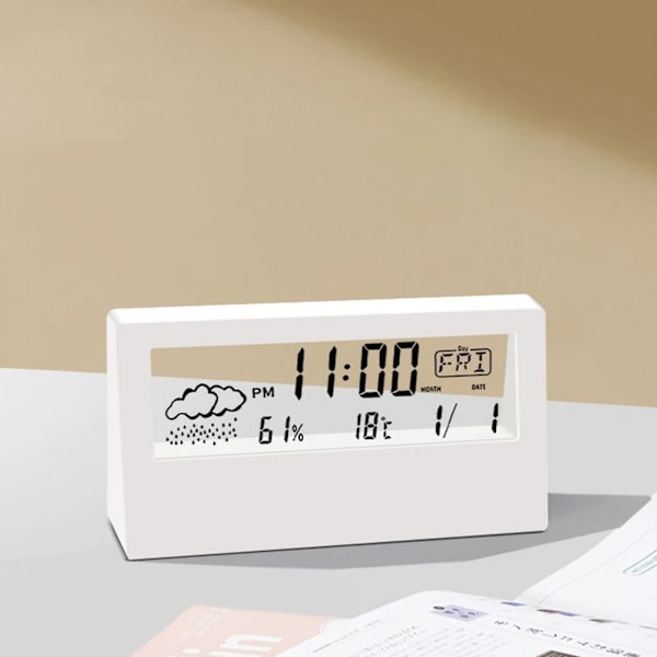 Termo-Hygrometer Ur Creative Weather Display Elektronisk Alarm UR Desktop Bord Dekor