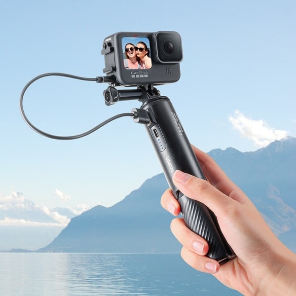 BG-4 Mini Stativ Med5000mAhPower Bank Hand Grip Monopod Portable tripod