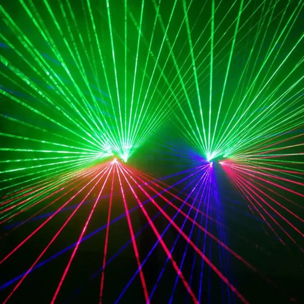Ladattava teho laser lamppu lava valo tanssi lava DJ bileet esitykset LED valo käsineet