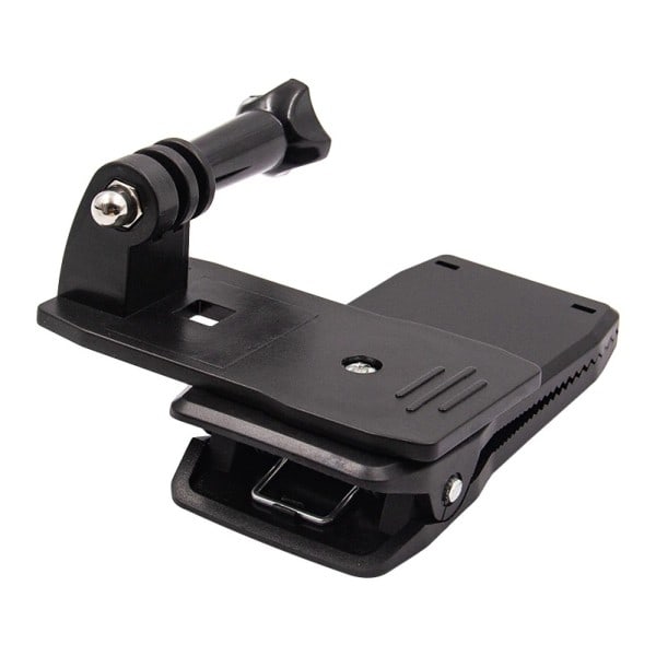 360 Degree Rotary Ryggsäck Hatt Klämma Klämma Mount for Gopro Hero 5 3 4 Session SJCAM SJ4000