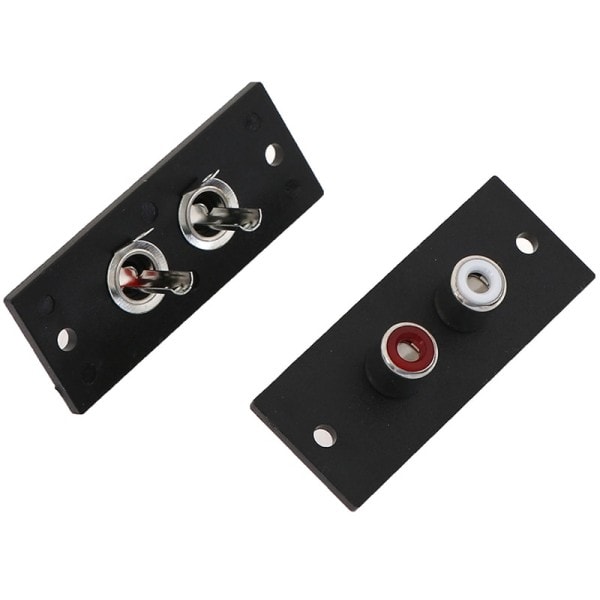 2kpl 2 tie kupari ydin RCA liitin seinä paneeli levy tulo Phono runko liitin