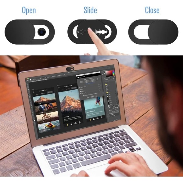 Webkamera deksel lukker magnet glidebryter plast kamera deksel for iPad nettbrett nett bærbar Pc kamera mobil telefon