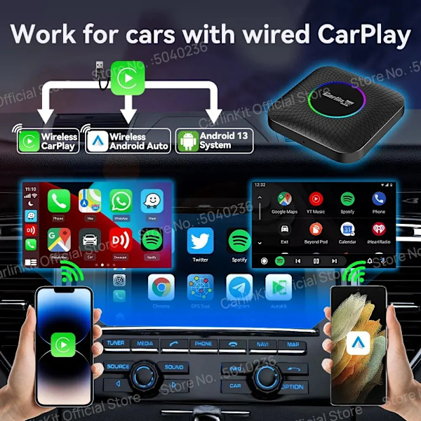 CarPlay TV Box Android Auto Langaton Carplay sovitin 8GB 128GB