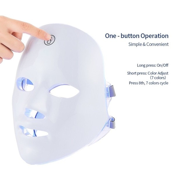 Ladattava kasvohoito LED naamio 7 värit LED Photon terapia kauneus naamio