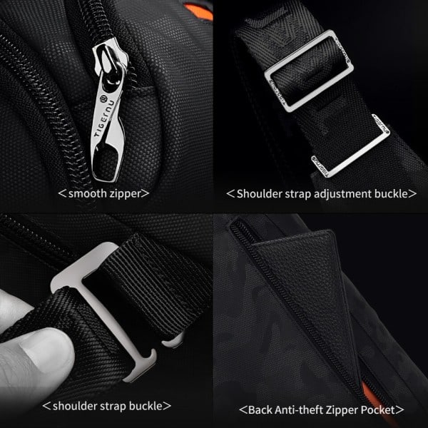Bröst väskor för män 9,7 tum IPad väska stänksäker axel väska herrar crossbody väska
