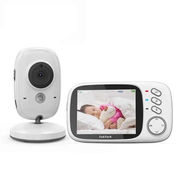 3,2 Tommer Trådløs Video Baby Monitor Med Vuggeviser Auto Natsyn