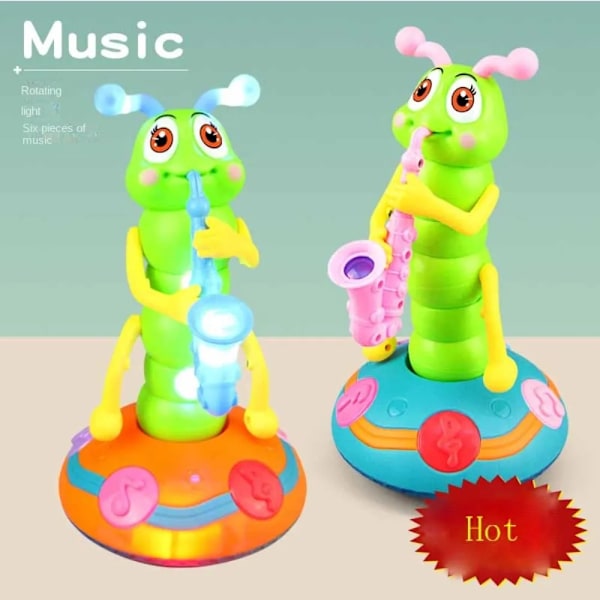 Kul Musik Larv Leksaks Interaktiv Sång Twist Maskar Barn's Ljus Musik Larv