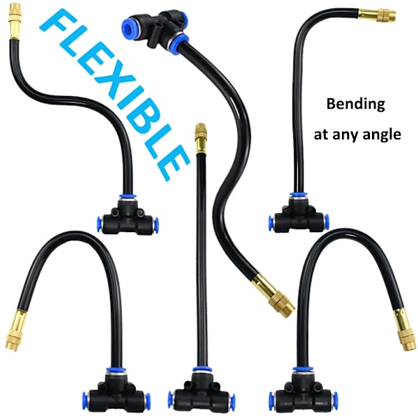 15 meter universell atomisering sprinkler automatisk vattning kit 5M/10M med 20cm roterande koppar munstycke balkong regnskog spray