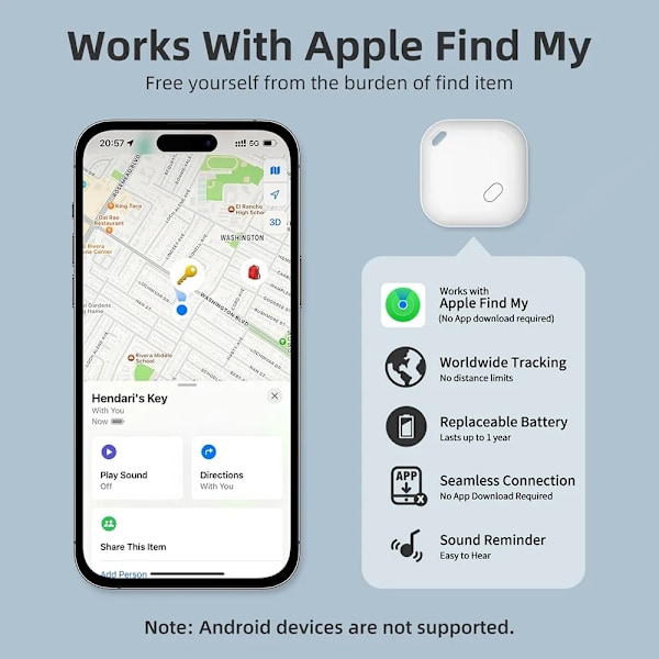 Mini seuranta laite Apple Find My Key Smart iTag