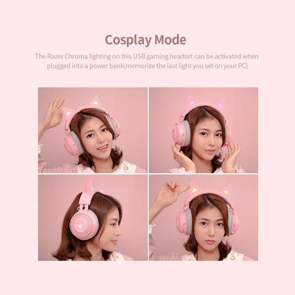 Kitty Gaming Headset TNX 7.1 Surround Sound Hovedtelefon USB Interface Aktiv Støjreduktion Mikrofon Headset Gamer