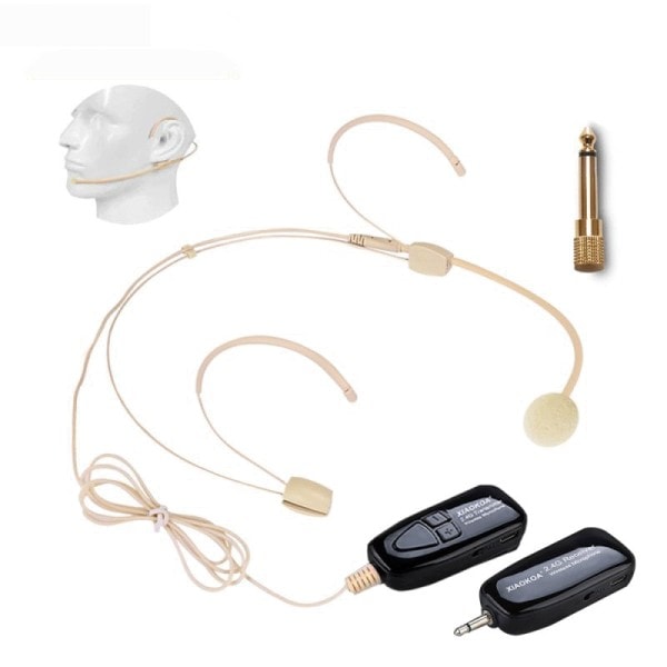 Trådløst mikrofon system trådløst mikrofon headset og håndholdt 2 i 1 50m rækkevidde for stemme forstærker