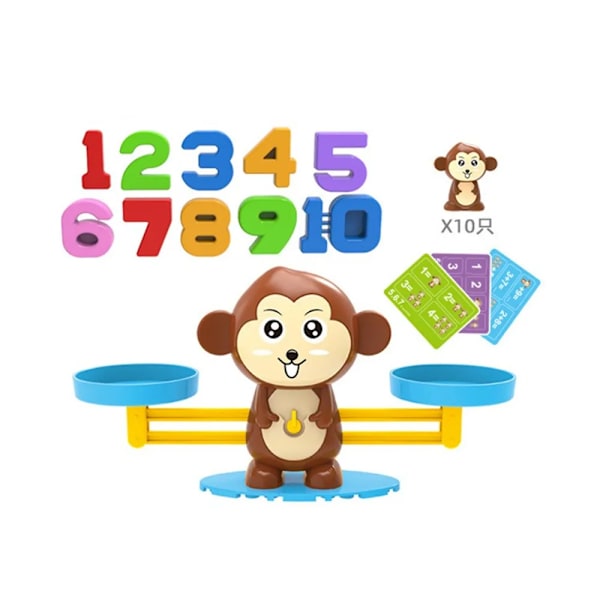 Monkey Balance Baby Montessori Educational Spill  Nummer Toy Educational Learning Toys