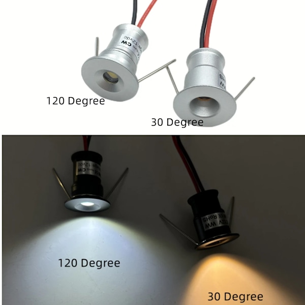 Mini Downlights Led 12V med Remote Control 1W Spotlight Leds