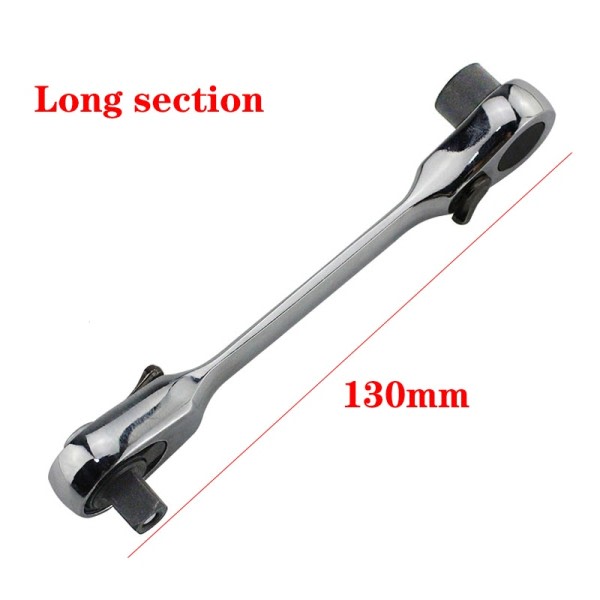 2 i 1 Mini Hex Bit Driver Skruetrækker Håndtag Tovejs Quick Release Nøgle Skruenøgle Dobbelt hoved skralde fatning nøgle