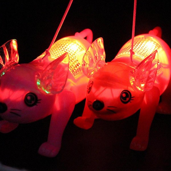 Søt Elektrisk LED Musikk Gris Dyr med bånd Interaktiv Barn Leketøy