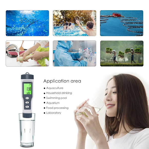 3 IN 1 PH Meter Vand Kvalitet Tester PH/TDS/TEMP Digital LCD EZ 9901 Monitor Tester For Pools  Drikke Vand Akvarier