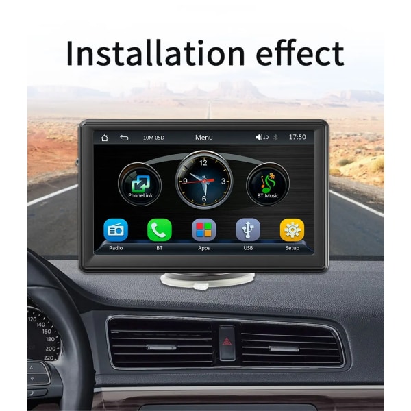 7 tommer Bil Radio Multimedia Video Spiller Trådløst Carplay Og Trådløst Android Auto Touch Screen Sol Visor