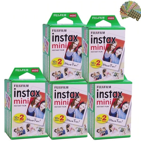 20 ark Fujifilm Instax mini 11 9 3 Tommer hvit Edge filmer for Instant Camera