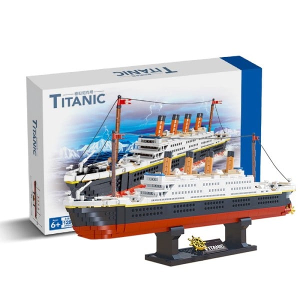 Mini World Famous Film RMS Titanic Skib Model Bygge Klodse Figurer Båd Venner Klodser Legetøj