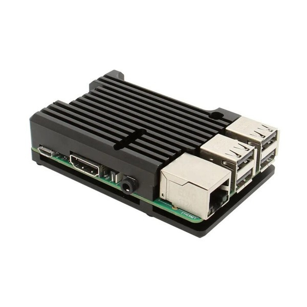 Alumiini Metalli kotelo  Raspberry Pi 3 malli B 3B Plus Alumiini kotelo Kaksois tuuletin jäähdytysallas