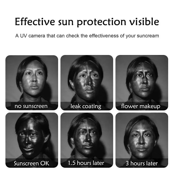 UV kamera til solcreme test bærbart UV kamera til ansigtsbehandling solbeskyttelse og makeup fjernelse detektion til iPhone