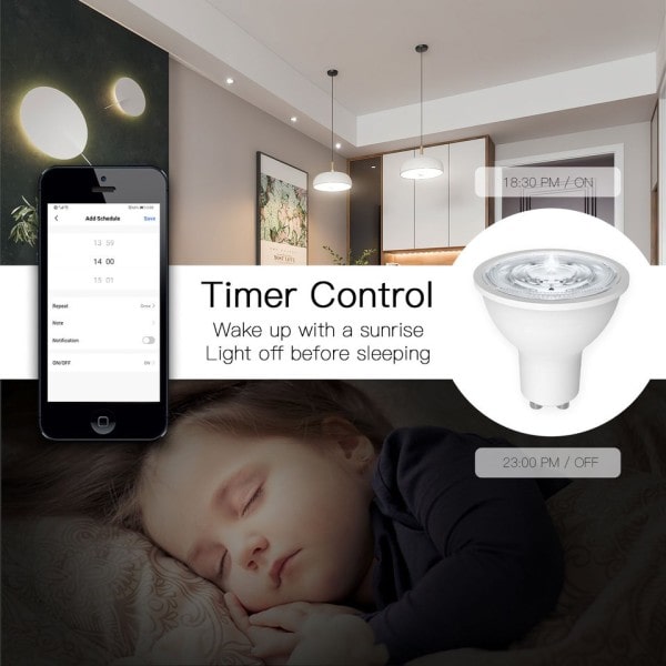 Smart LED polttimot RGB C+W valkoinen 4,7W himmennettävä lamput Smart Life APP  Ohjaus valo