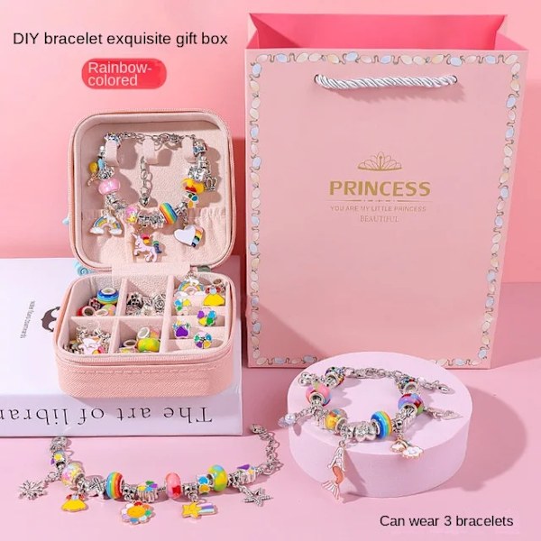 Gör det själv pärlstav armband set med förvaring box