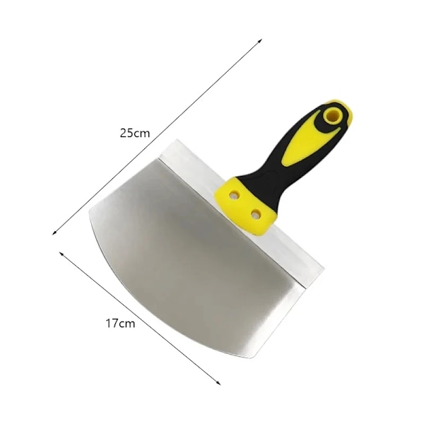 Rostfritt stål spackel kniv vägg färg gips spackel båge aska skyffel färg matning fyllning skrapa blad spatel bygg verktyg