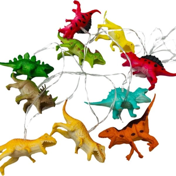 LED Dinosaur Lys Snor Forlystelsespark Børn's Værelse Dekoration Emalje Tegnefilm Dyr Lys