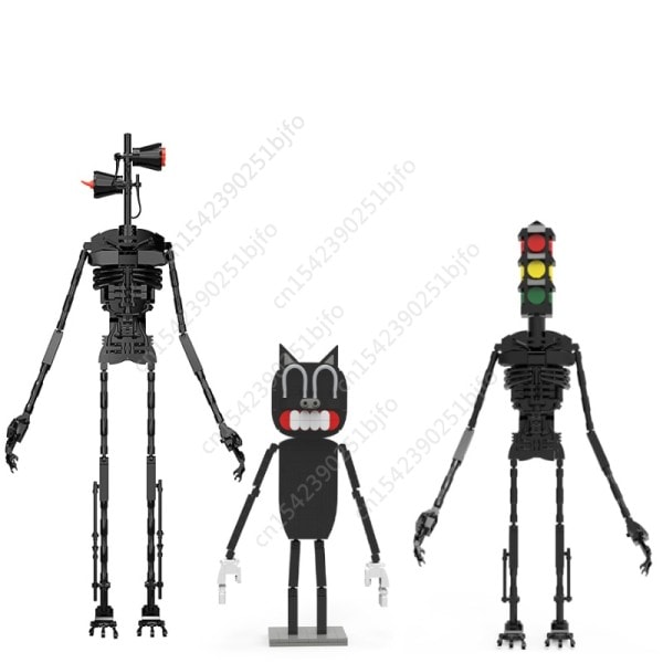Moc Skräck Spel Scen Siren Head Classic Mechanical Monster Building Block